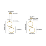 Lampe pendante circulaire à 2 lumières en laiton doré Charmed Hanging Light