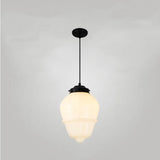 Lampe Pendante Géométrique En Verre Au Lait Blanc Vintage
