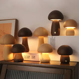 Lampe De Table Rechargeable Pour Champignons En Bois