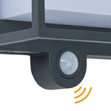 Lampe murale d'extérieur moderne, rectangulaire, en acrylique, à capteur, alimentée par l'énergie solaire et étanche IP65