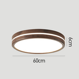 Lampe de plafond ronde en bois
