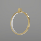 Lampe pendante circulaire à 2 lumières en laiton doré Charmed Hanging Light