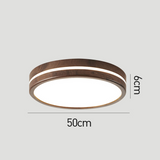 Lampe de plafond ronde en bois