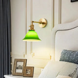 Applique Vintage À Bras Articulé Réglable En Verre Vert