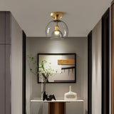 Verre Contemporain Gris Couloir Plafonnier