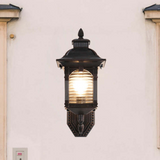 Lampe murale d'extérieur en verre antique