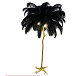 Lampadaire En Plume D'Autruche