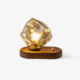 Lampe De Table En Verre En Forme De Pierre De Glace