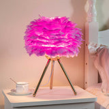 Missfeather™ - Lampe De Table À Intensité Variable Avec Plumes De Luxe