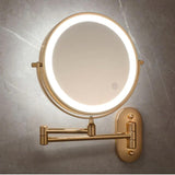 Or Miroir Grossissant Led Rechargeable Pour Le Maquillage Et La Salle De Bain