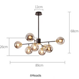 Lustre en verre de style nordique