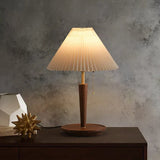 Lampe À Poser En Bois Plissé