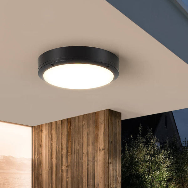 Plafonnier à LED rond en aluminium imperméable simple pour l'extérieur