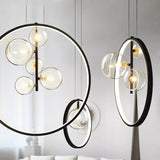 Nordic Bubble Lampes suspendues en verre avec anneau