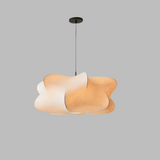 Lampe suspendue japonaise en soie Wabi Sabi