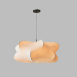 Lampe suspendue japonaise en soie Wabi Sabi