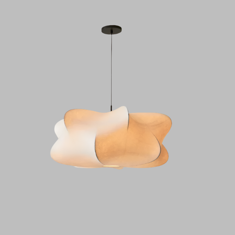 Lampe Suspendue Japonaise En Soie Wabi Sabi