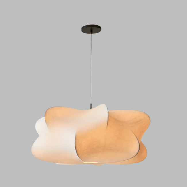 Lampe Suspendue Japonaise En Soie Wabi Sabi