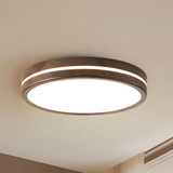 Lampe de plafond ronde en bois