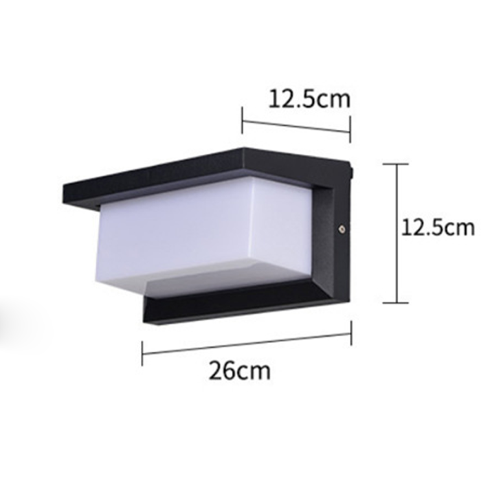 Lampe murale d'extérieur noire et blanche