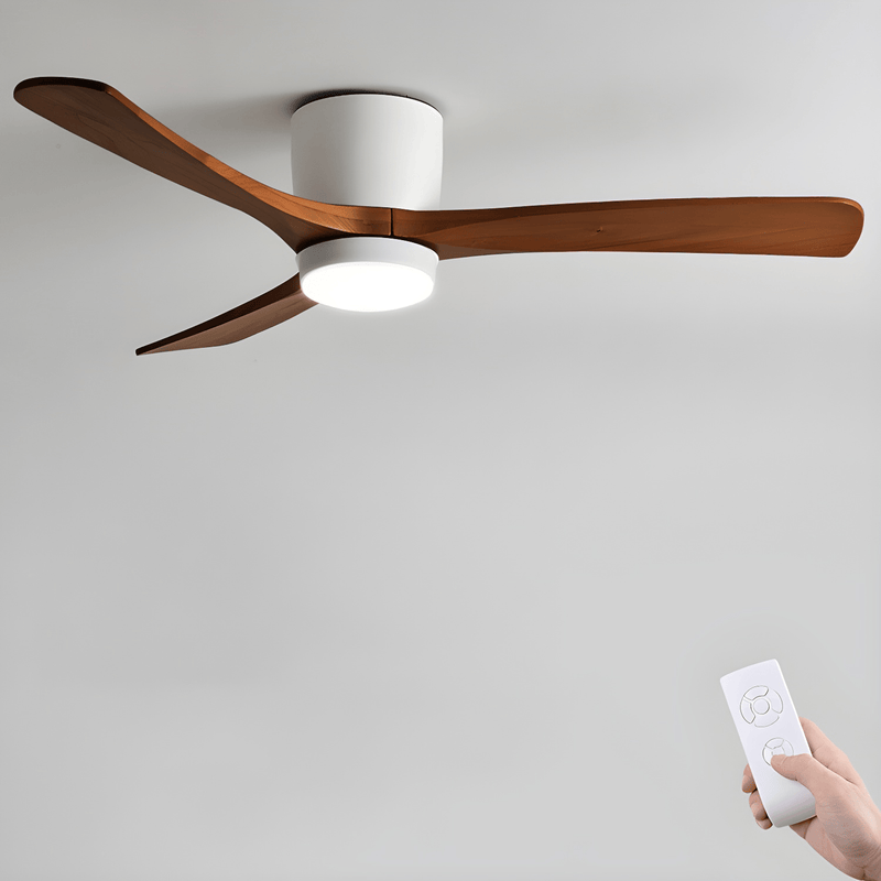 Ventilateur de plafond en bois