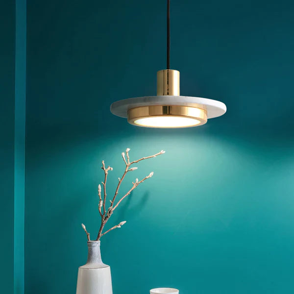 Lampe pendante moderne simple en marbre