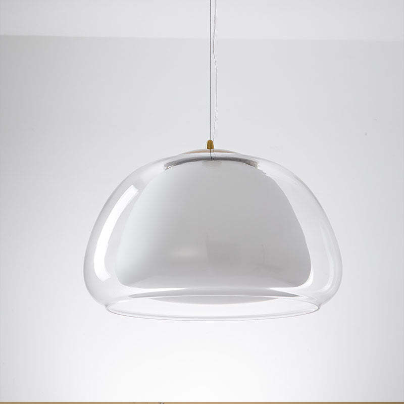 Lampe suspendue moderne en verre au lait