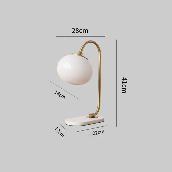 Lampe de table en métal et verre Marshmallow