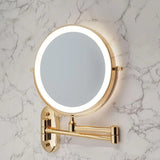 Or Miroir grossissant LED rechargeable pour le maquillage et la salle de bain