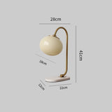 Lampe de table en métal et verre Marshmallow