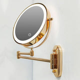 Or Miroir grossissant LED rechargeable pour le maquillage et la salle de bain