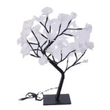 Lumière pour arbre à fleurs en fibre optique en bouleau blanc