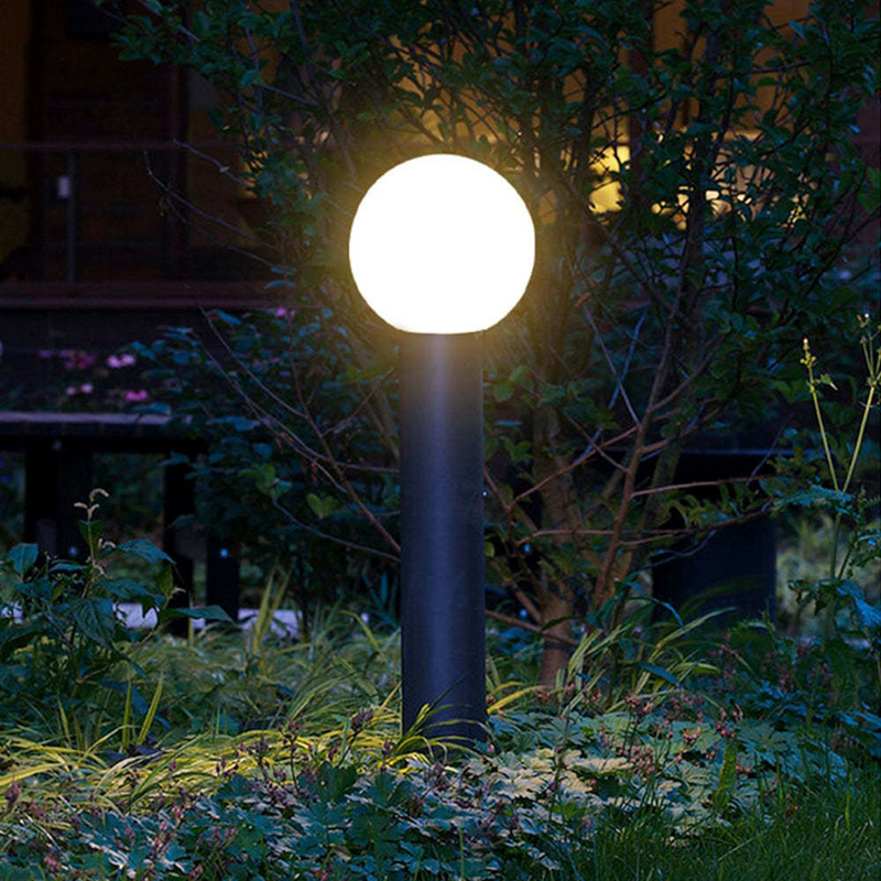 Pena Lampe d'Extérieur LED au Design Moderne en Métal Noir pour Jardin