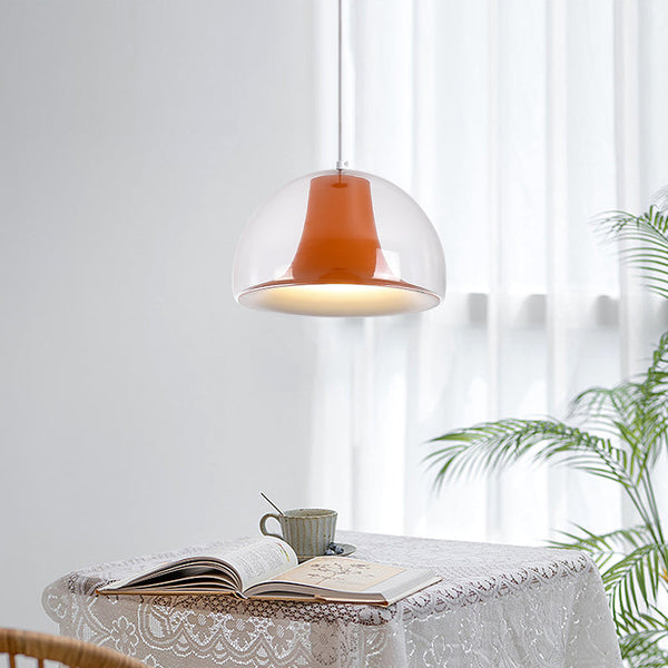 Lampe Pendante En Verre À Méduse Semi-Circulaire