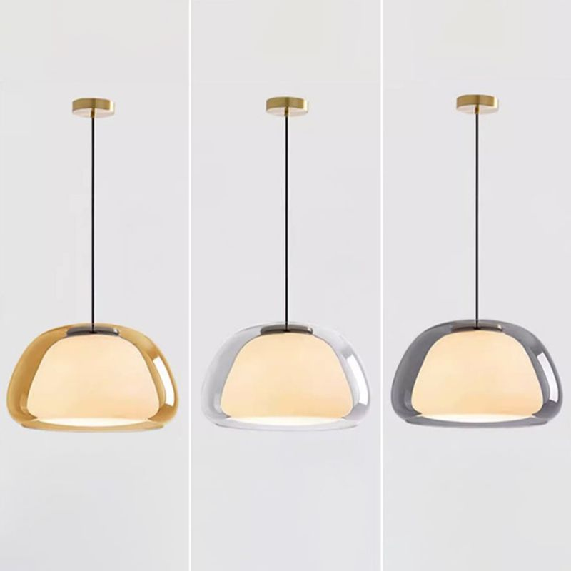 Lampe suspendue moderne en verre au lait