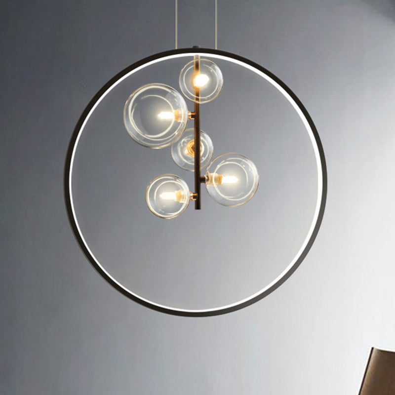 Nordic Bubble Lampes Suspendues En Verre Avec Anneau