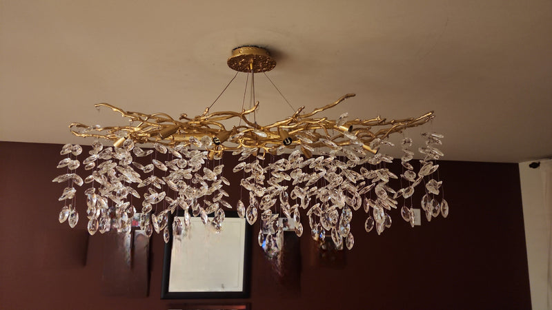 Lustre À Branches En Cristal De Style Français