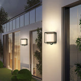 Lampe murale d'extérieur moderne, rectangulaire, en acrylique, à capteur, alimentée par l'énergie solaire et étanche IP65