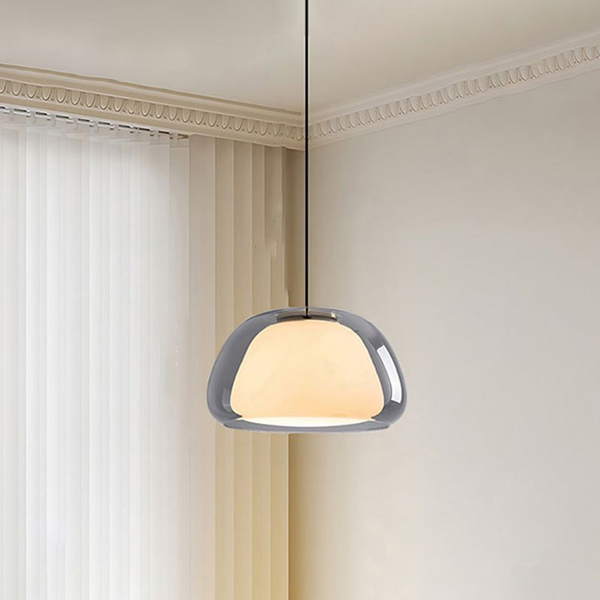 Lampe suspendue moderne en verre au lait