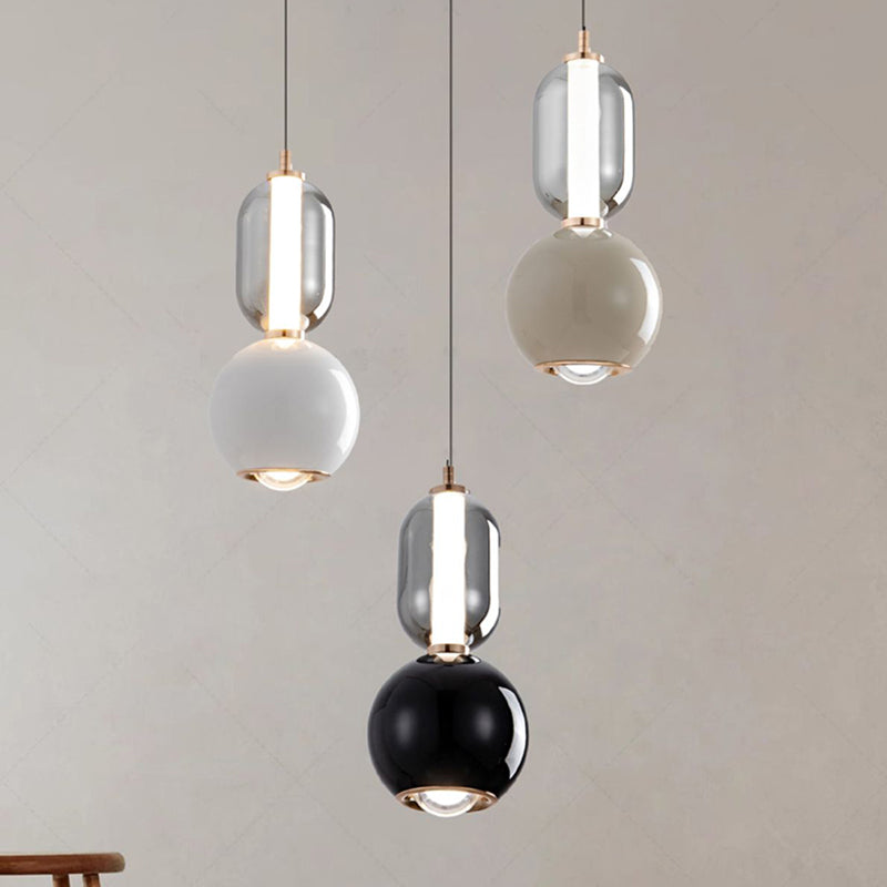 Nordic Creative Fer Verre Lampe Suspendue