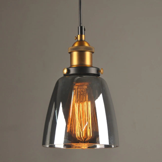 Lampe suspendue en verre antique | style vintage