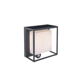 Lampe murale d'extérieur moderne, rectangulaire, en acrylique, à capteur, alimentée par l'énergie solaire et étanche IP65