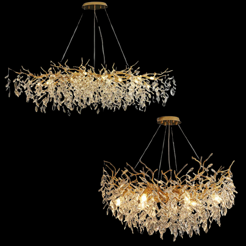 Lustre À Branches En Cristal De Style Français