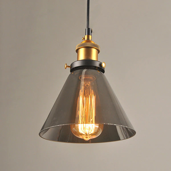 Lampe suspendue en verre antique | style vintage