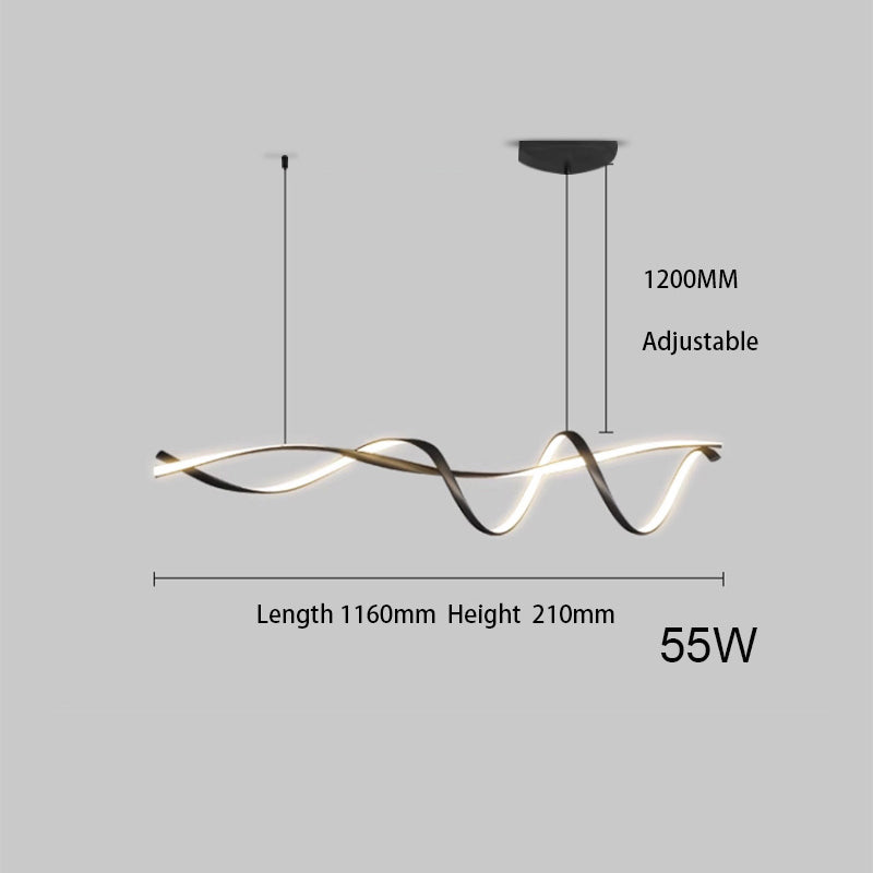 Lustres À Led Modernes Noirs Et Créatifs