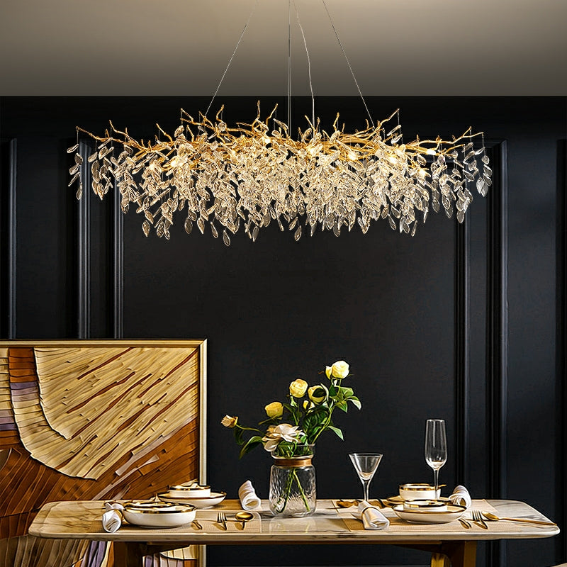 Lustre À Branches En Cristal De Style Français