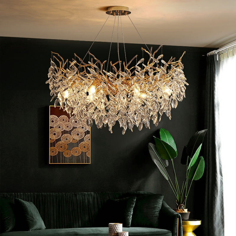 Lustre À Branches En Cristal De Style Français