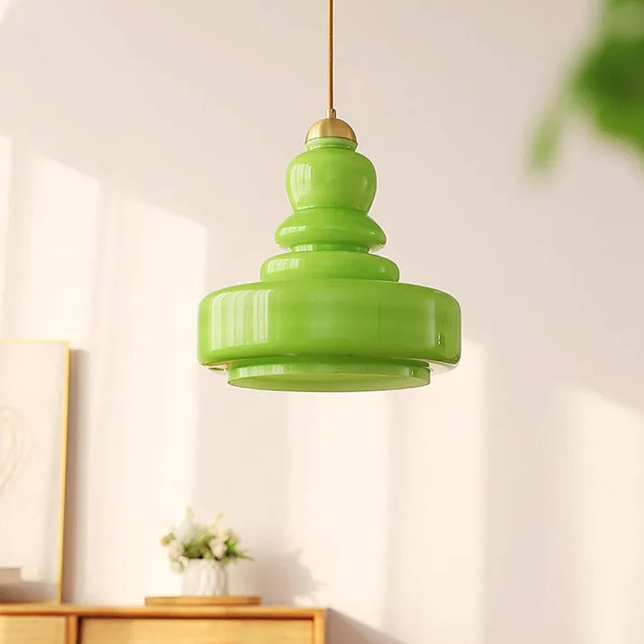 Lampe pendante en verre Bauhaus Gourd