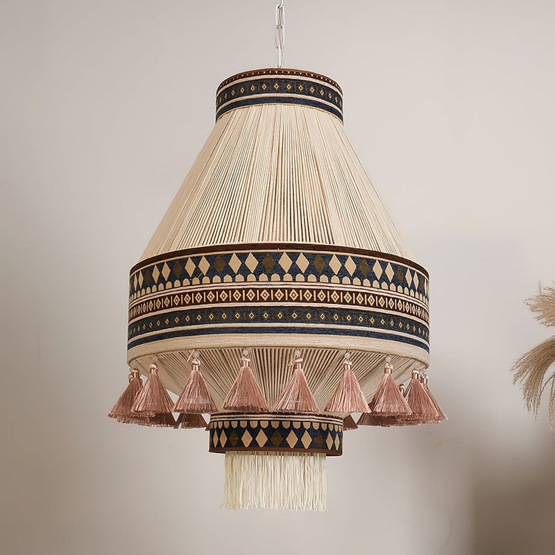 Bohemian Fringe Lampe À Suspendre