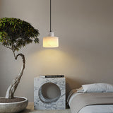 Suspension simple scandinave en marbre blanc